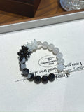 Black Tourmaline & Clear Quartz Bracelet – natural crystal bracelet by JINGLUNA
