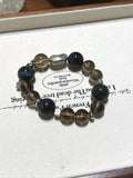 Blue Tiger's Eye & Smoky Quartz Bracelet · Iced Coffee