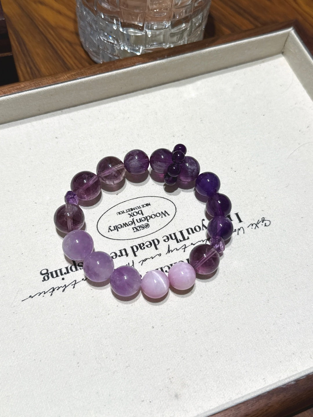 Amethyst & Kunzite Gradient Bracelet · Berry Wine