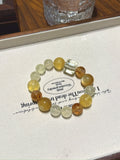 Citrine, Yellow Fluorite & Golden Lepidolite Bracelet – natural crystal bracelet by JINGLUNA
