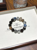 Kyanite & Black Rutile Gemstone Mix – natural crystal bracelet by JINGLUNA