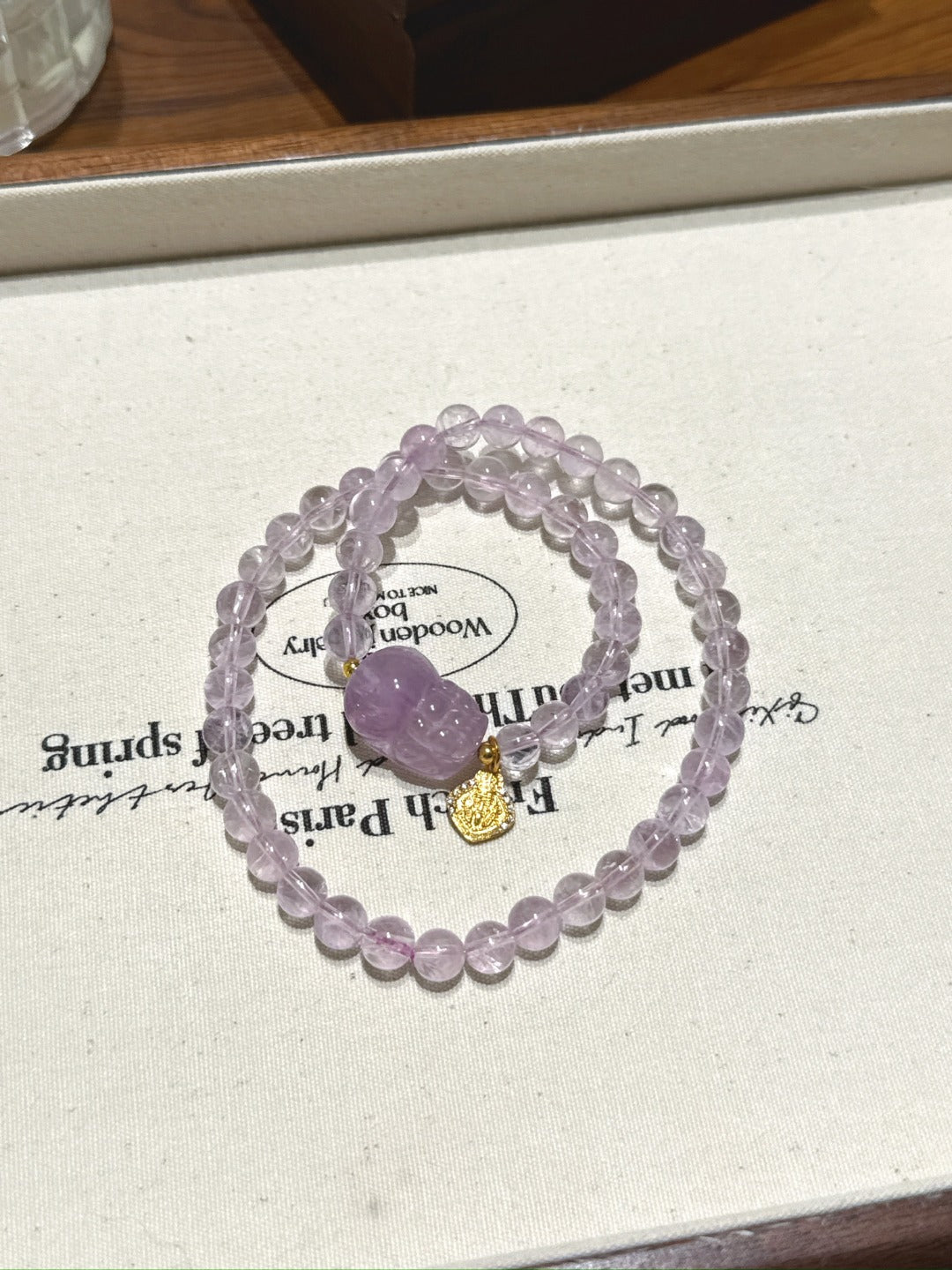 Lavender Amethyst Pixiu Bracelet · Morning Mist