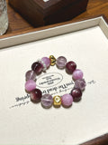 Kunzite, Lepidolite & Lavender Amethyst Bracelet · Velvet Jewel Box