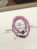 Kunzite & Amethyst Heart Bracelet · Wisteria Crown
