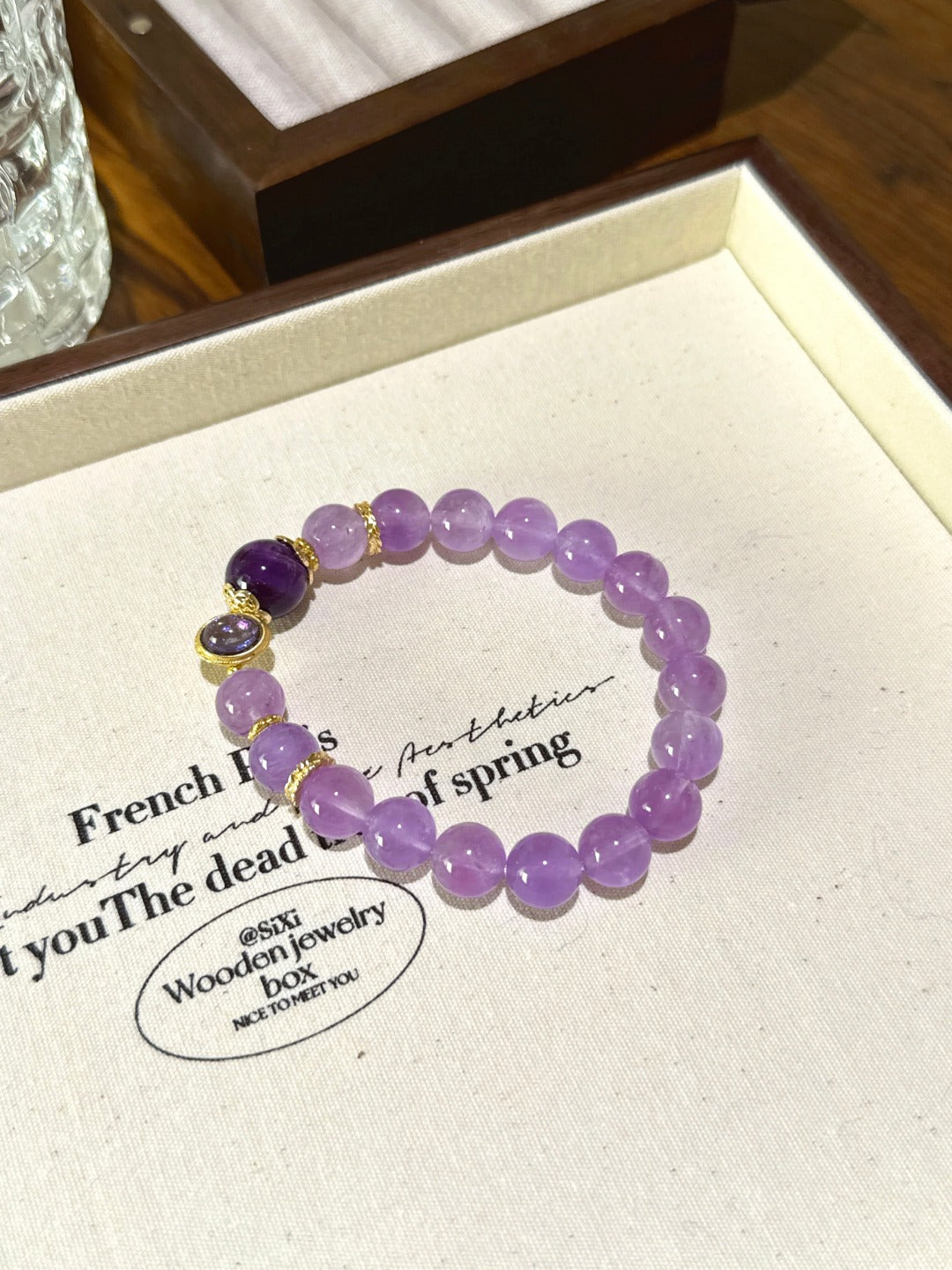 Lavender Amethyst Cube Bracelet · Dreamy Lilac