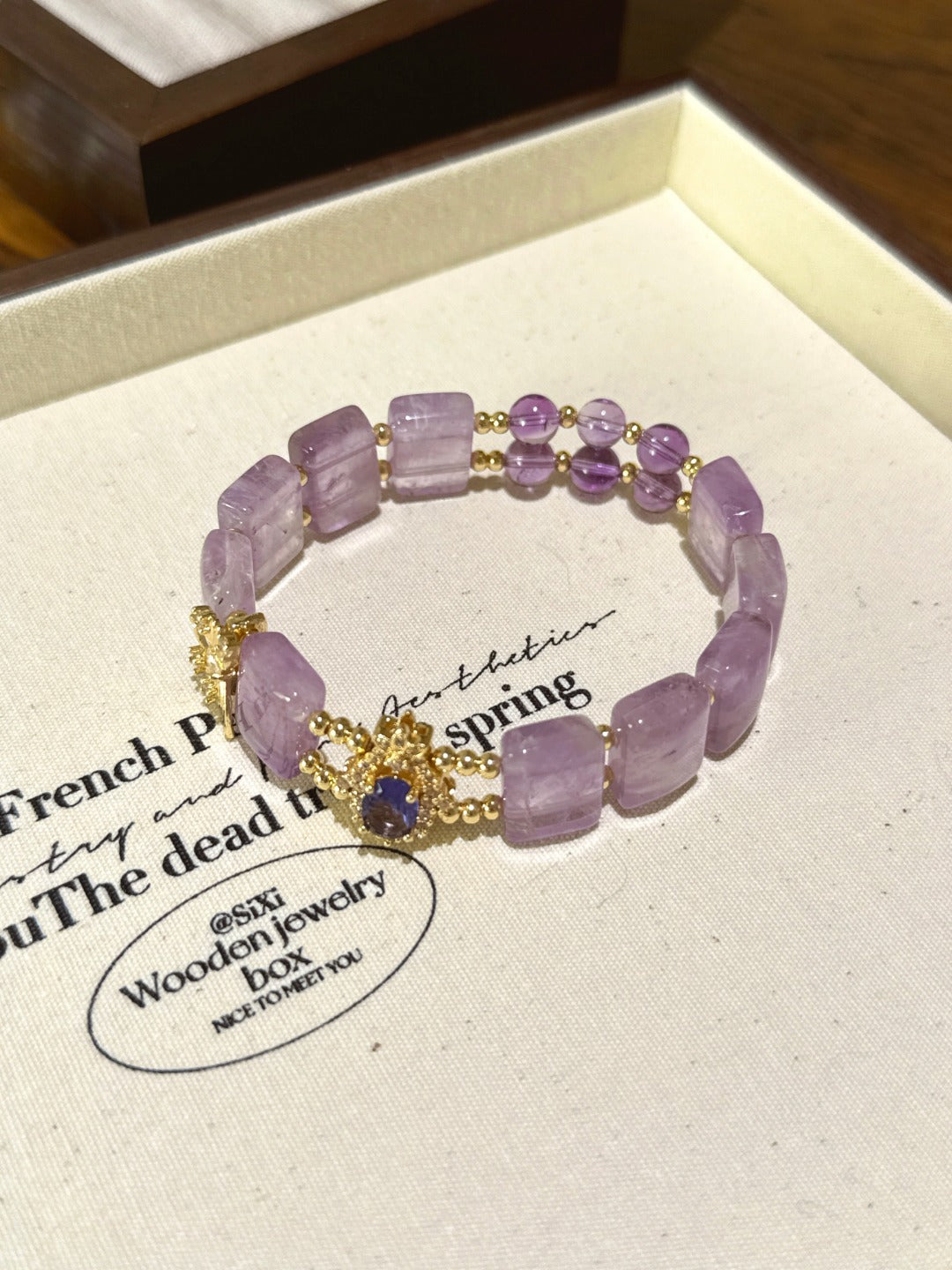 Lavender Amethyst Tablet Bracelet · Quiet Grace
