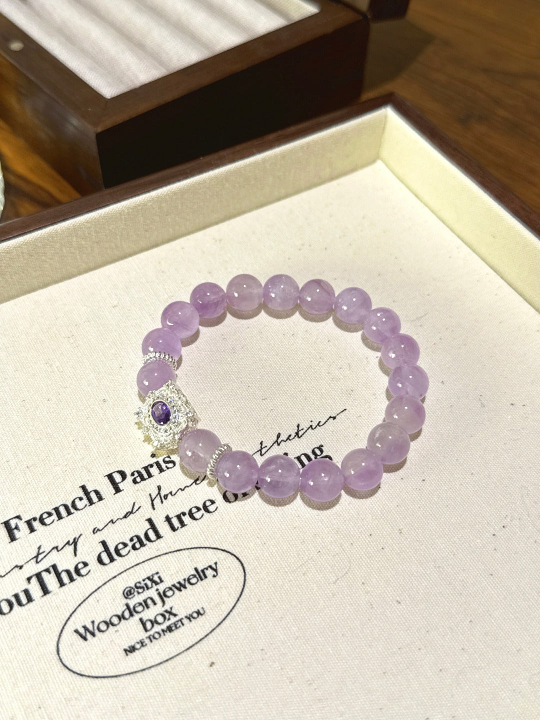 Clear Amethyst Bracelet · Pure Lilac