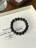 Gold Sheen Obsidian Bracelet · Black Gold