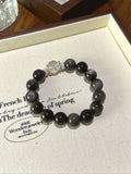 Silver Sheen Obsidian & Black Rutile Bracelet · Boss Energy