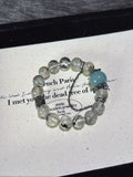 Black Rutile & Aquamarine Bracelet · Deep Current