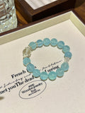 Aquamarine & Clear Quartz Bracelet · Sea & Sky