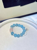 Blue Chalcedony & Rose Quartz Bracelet · Sky Blossom