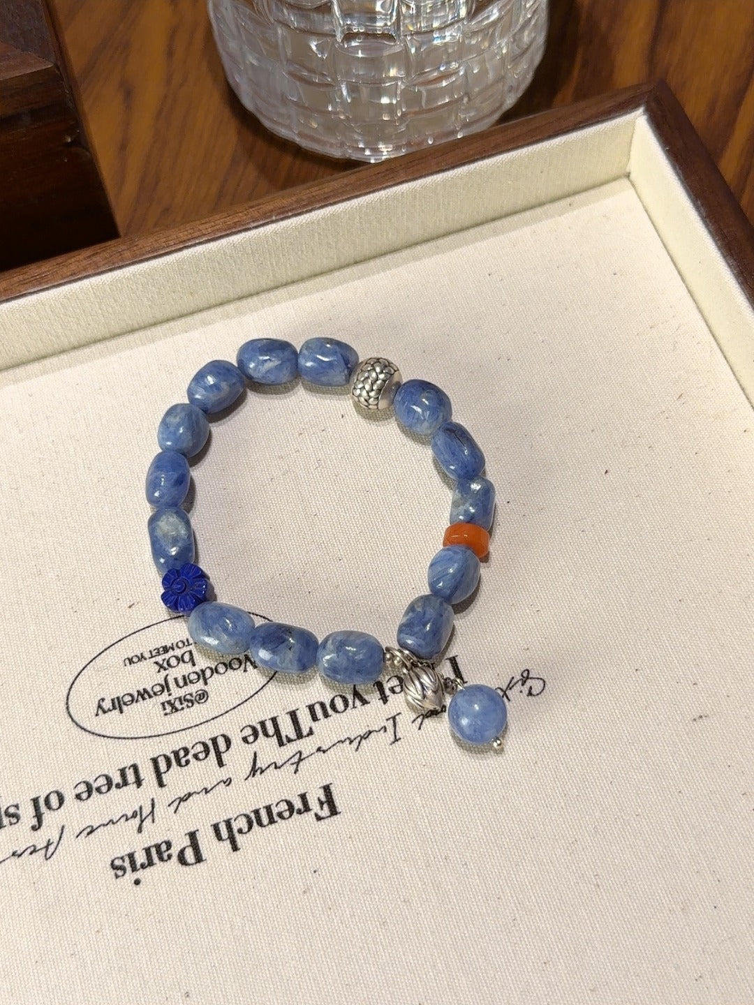 Kyanite Drum Bead Bracelet · Blue Horizon