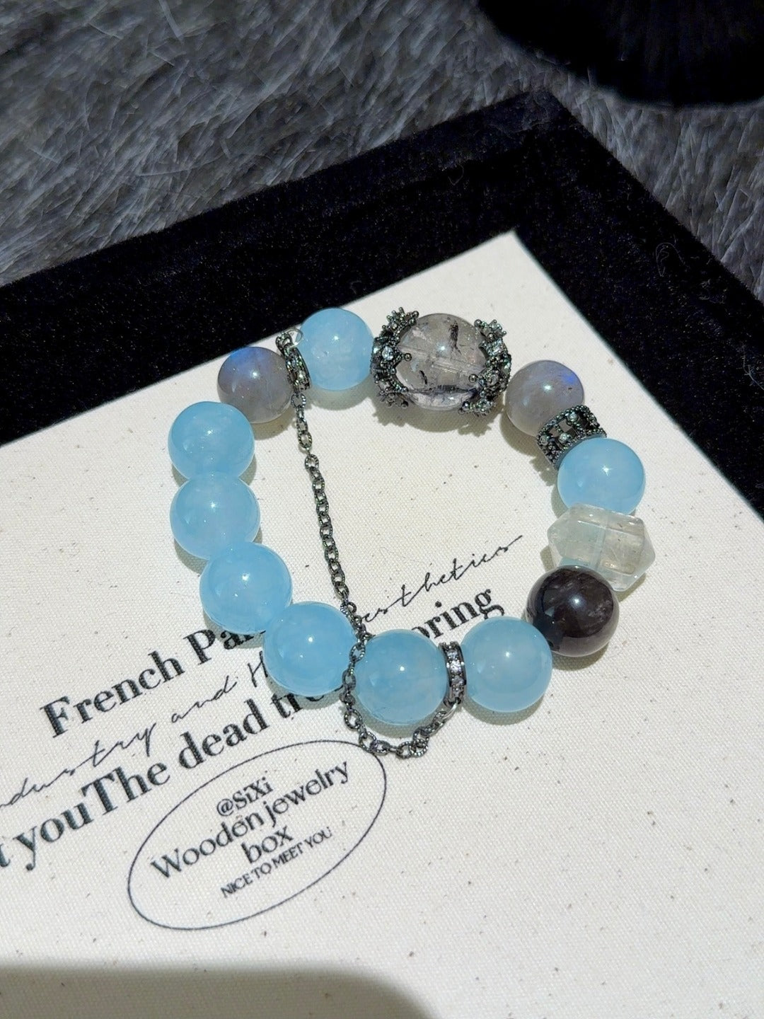 Blue Chalcedony Gemstone Mix · Blue Spark