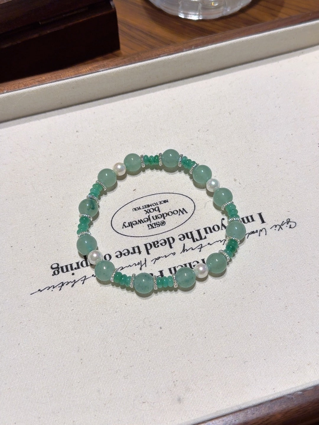 Green Aventurine & Pearl Bracelet