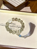Green Phantom & Clear Quartz Rose Bracelet