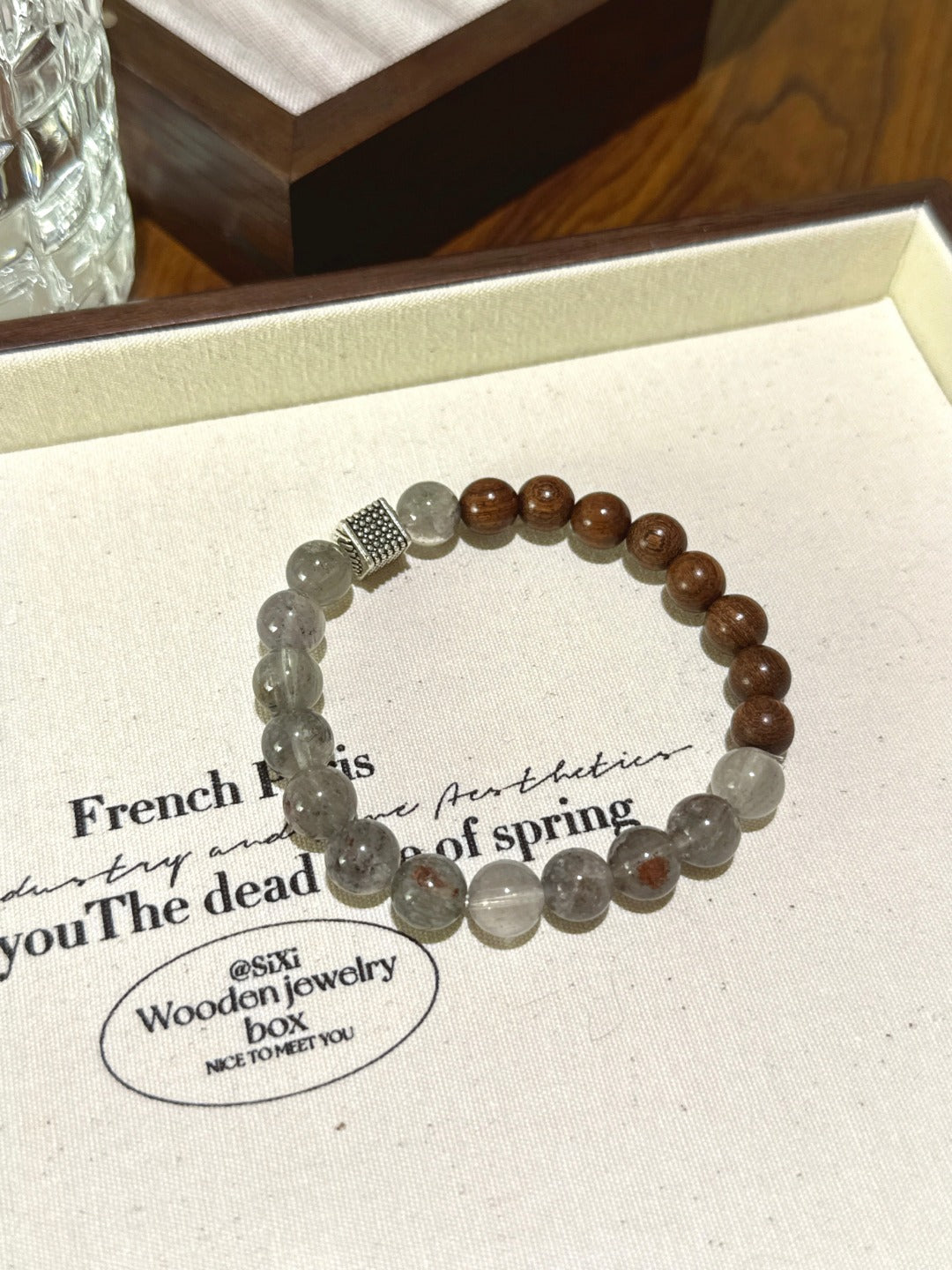 Green Phantom & Sandalwood Bracelet