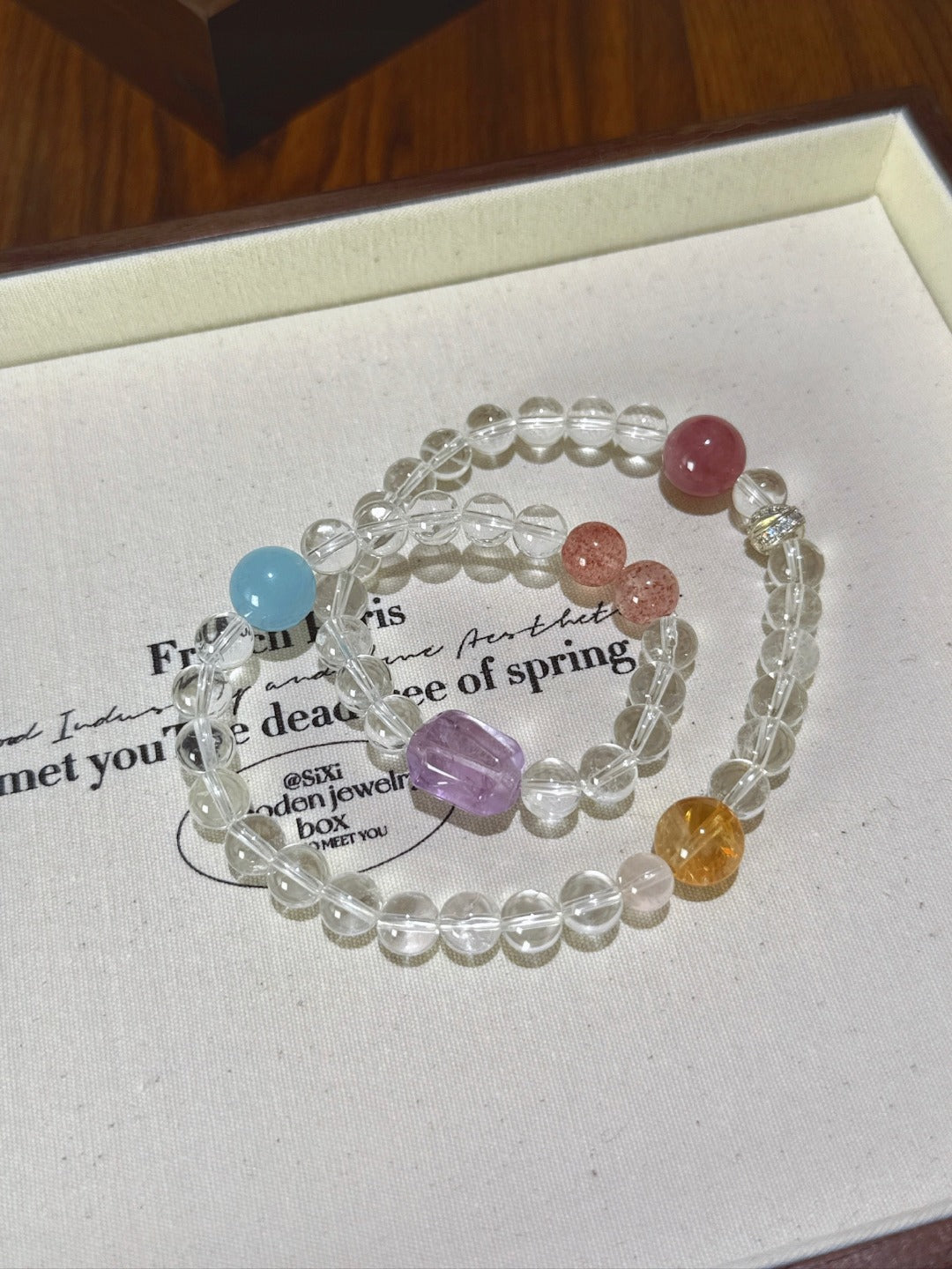 Clear Quartz Gemstone Mix Multi-Wrap – natural crystal bracelet by JINGLUNA