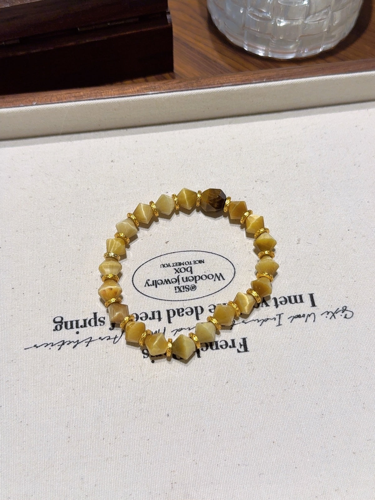 Faceted Golden Tiger's Eye Bracelet – natural crystal bracelet by JINGLUNA