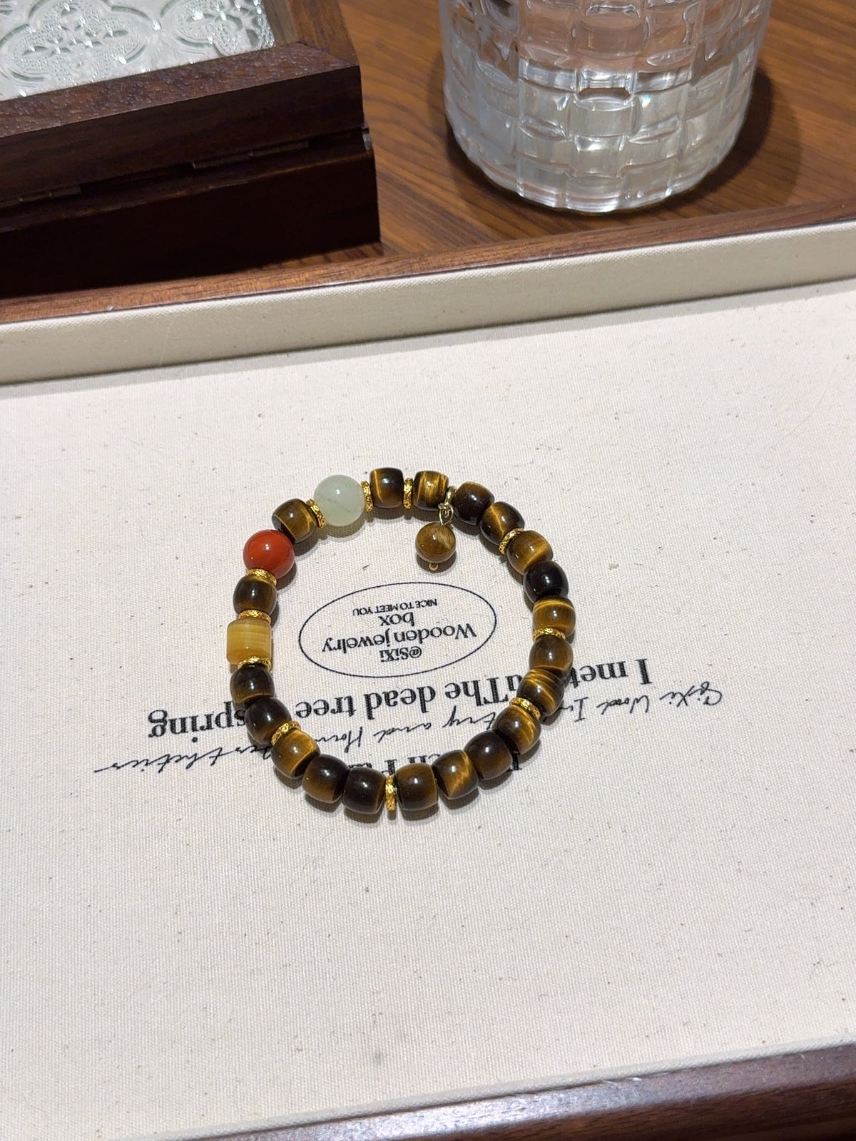 Tiger's Eye & Nanhong Agate Bracelet – natural crystal bracelet by JINGLUNA