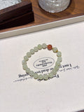 Green Garnet & Nanhong Agate Bracelet · Red Blossom Forest