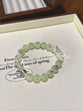 Prehnite & Clear Quartz Bracelet · Spring Breeze