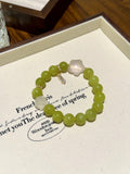 Xiuyan Jade with Rose Quartz Star & Crystal Flower · Little Garden