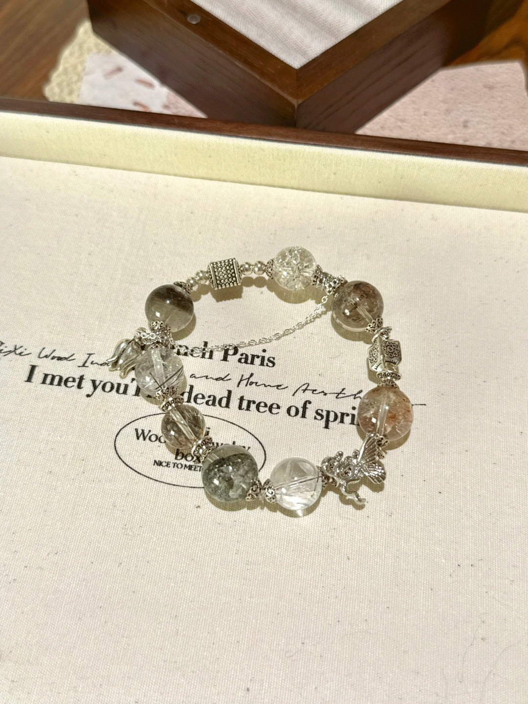 Green Phantom, Super Seven, Black Rutile & Azeztulite Bracelet · Power Grove