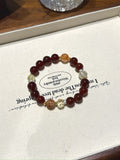 Garnet & Black-Gold Super Seven Bracelet – natural crystal bracelet by JINGLUNA