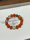 Red Agate, Jasper & Clear Quartz Bracelet – natural crystal bracelet by JINGLUNA