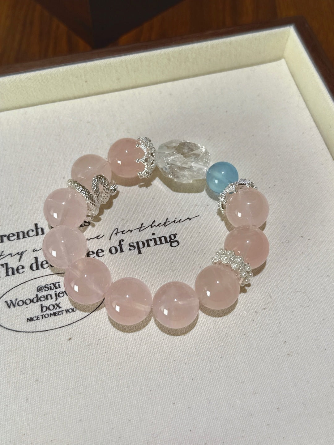 Rose Quartz & Aquamarine Bracelet