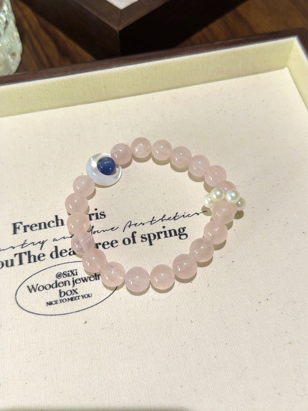 Rose Quartz & Lapis Lazuli Bracelet