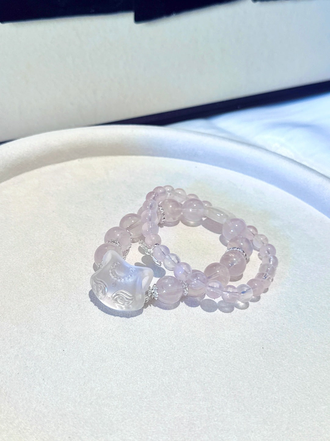 Rose Quartz Fox Double Wrap · Pink Luck