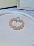 Grapefruit Rose Quartz Bracelet · Fresh & Glowing