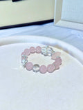 Rose Quartz Double Point Bracelet · Peach Spring