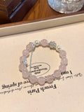 Rose Quartz & Pearl Butterfly Bracelet · Flutter