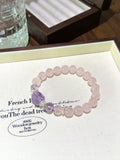 Rose Quartz & Amethyst Freeform Bracelet · Soft Wisdom