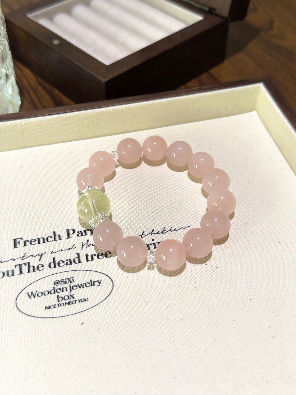 Rose Quartz & Citrine Bracelet · Golden Sun