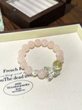 Big Rose Quartz & Citrine Bracelet · Summer Garden