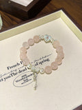 Rose Quartz & Pearl Bracelet · First Love