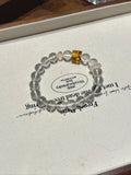 Clear Quartz & Flower Amber Bracelet – natural crystal bracelet by JINGLUNA