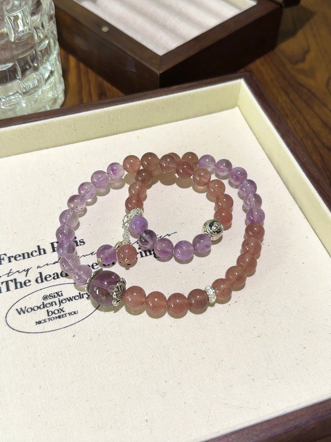 Strawberry Quartz & Amethyst Multi-Wrap · Sweet Mystery