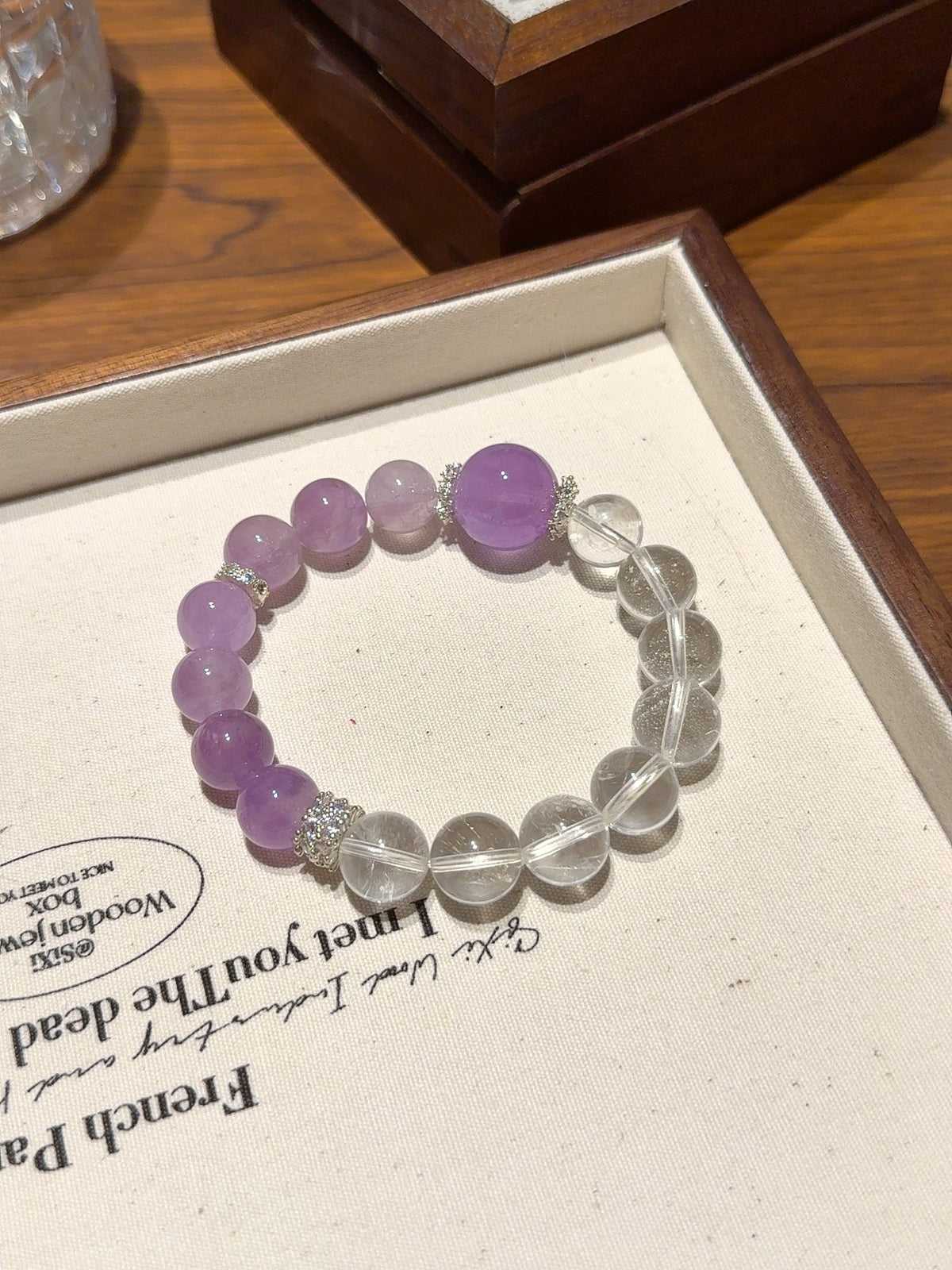 Amethyst & Clear Quartz Bracelet · Calm Anchor