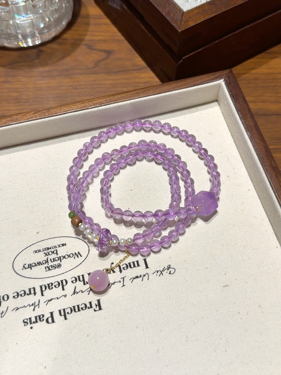Amethyst & Kunzite Multi-Wrap · Calm Bubble