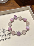 Kunzite & Amethyst Bracelet · Twilight Glow