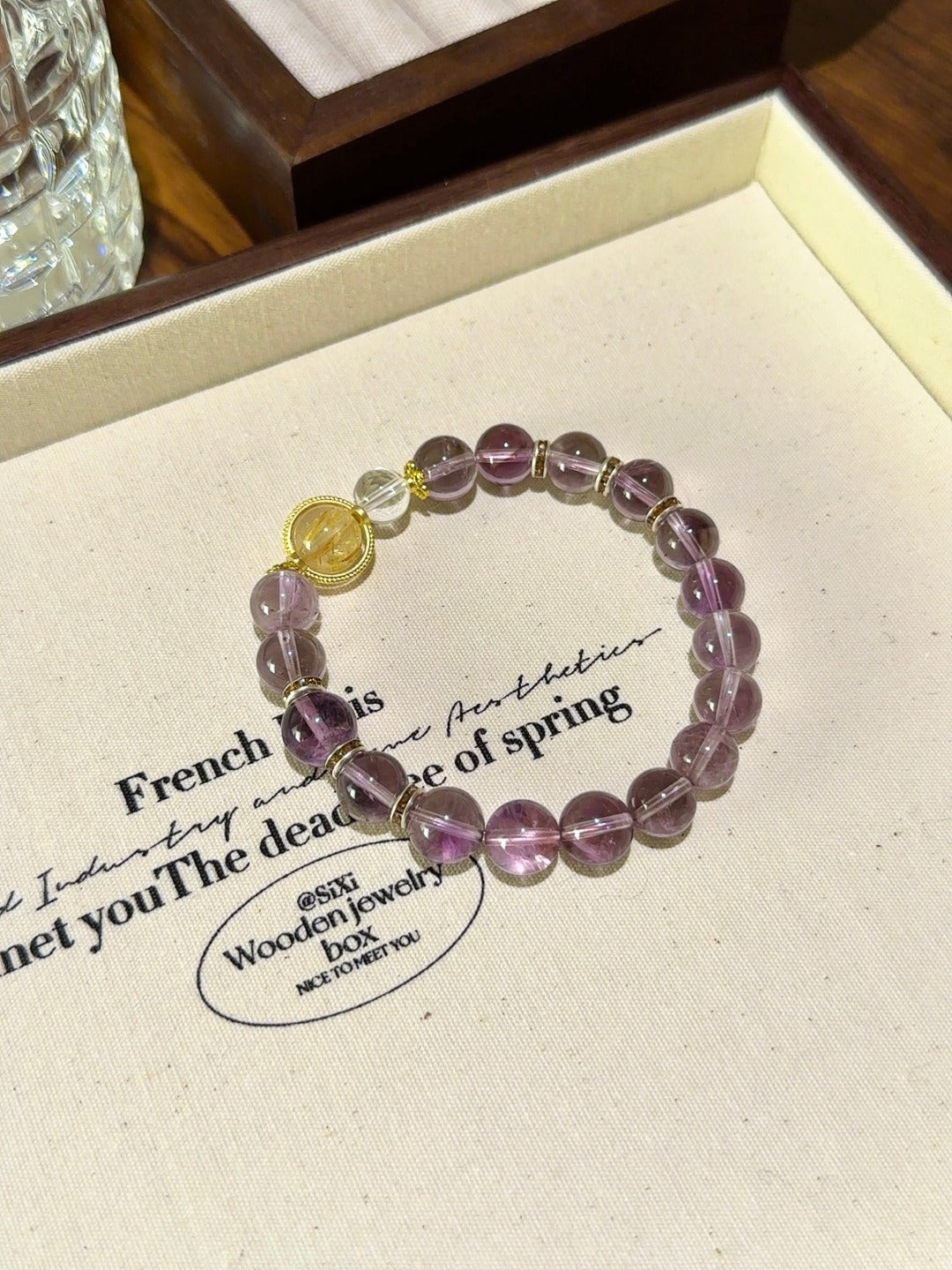 Amethyst & Golden Rutile Bracelet · Career Spark