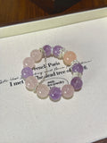 Big Rose Quartz & Amethyst Bracelet · Dreamy Garden