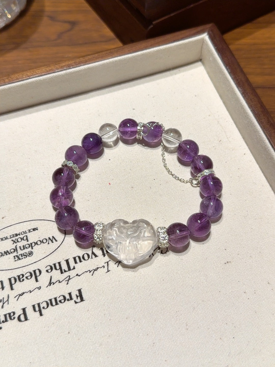 Lavender Amethyst Nine-Tailed Fox Bracelet · Fairy Guardian