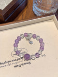 Light Amethyst & Clear Quartz Bracelet · Silver Calm