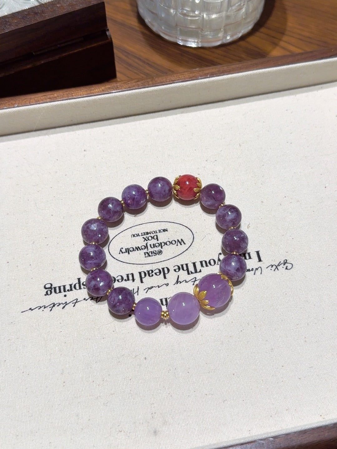 Lavender Amethyst & Lepidolite Bracelet · Violet Bloom